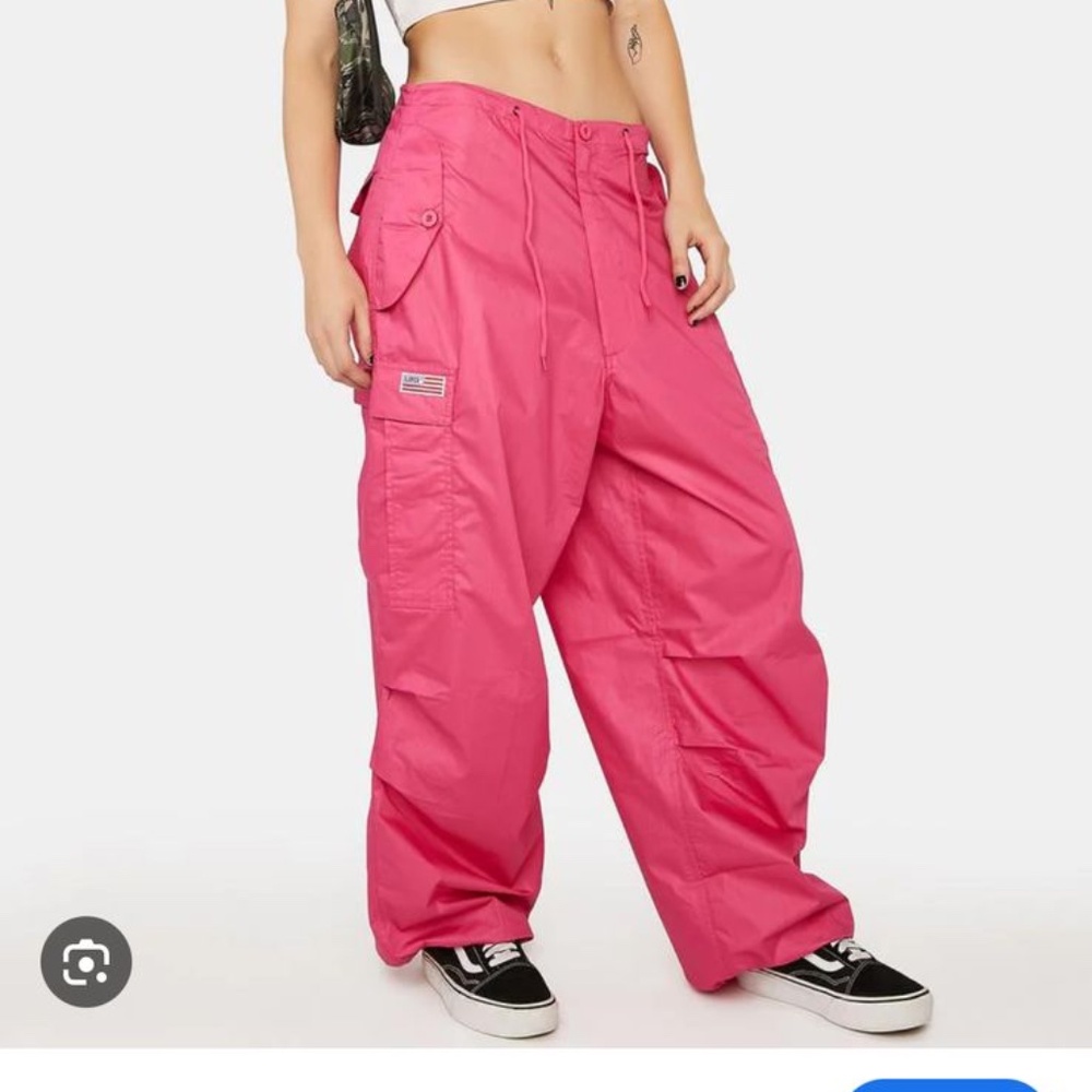 Hot pink cargo pants dollskillz